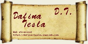Dafina Tesla vizit kartica